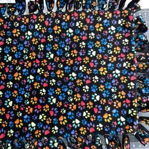 Fleece Fringe Pet Blanket / Lap Blanket, 28"x23.75"